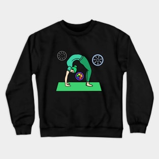 Yoga wheel pose Crewneck Sweatshirt